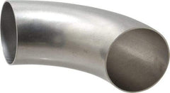 VNE - 4", Unpolished Style, Sanitary Stainless Steel Pipe 90° Elbow - Butt Weld x Butt Weld Connection, Grade 304 - Industrial Tool & Supply