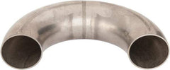 VNE - 2", Unpolished Style, Sanitary Stainless Steel Pipe 180° U Bend - Butt Weld x Butt Weld Connection, Grade 316L - Industrial Tool & Supply