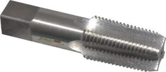 Interstate - 1/2-14 NPT Thread, 4 Flute Standard Pipe Tap - 3-1/8" OAL, 1-3/8" Thread Length, 11/16" Shank Diam, Bright Finish, High Speed Steel - Exact Industrial Supply