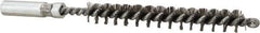 Value Collection - 5/16" Diam Helical Stainless Steel Tube Brush - 0.006" Filament Diam, 2-3/8" Brush Length, 4" OAL, 3/16-24 Female Shank - Industrial Tool & Supply