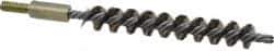 Value Collection - 1/2" Diam Helical Stainless Steel Tube Brush - 0.012" Filament Diam, 3-1/2" Brush Length, 5-1/2" OAL, 1/4-20 Male Shank - Industrial Tool & Supply