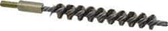Value Collection - 1/2" Diam Helical Stainless Steel Tube Brush - 0.012" Filament Diam, 3-1/2" Brush Length, 5-1/2" OAL, 1/4-20 Male Shank - Industrial Tool & Supply