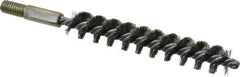 Value Collection - 5/8" Diam Helical Stainless Steel Tube Brush - 0.012" Filament Diam, 3-1/2" Brush Length, 5-1/2" OAL, 5/16-18 Male Shank - Industrial Tool & Supply