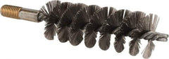 Value Collection - 1-1/2" Diam Helical Stainless Steel Tube Brush - 0.012" Filament Diam, 4-1/4" Brush Length, 7-1/2" OAL, 1/2-12 Male Shank - Industrial Tool & Supply
