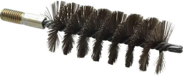 Value Collection - 2" Diam Helical Stainless Steel Tube Brush - 0.012" Filament Diam, 4-1/4" Brush Length, 7-1/2" OAL, 1/2-12 Male Shank - Industrial Tool & Supply