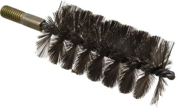 Value Collection - 2-1/4" Diam Helical Stainless Steel Tube Brush - 0.012" Filament Diam, 4-1/4" Brush Length, 7-1/2" OAL, 1/2-12 Male Shank - Industrial Tool & Supply