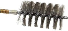 Value Collection - 2-3/4" Diam Helical Stainless Steel Tube Brush - 0.014" Filament Diam, 4-1/4" Brush Length, 7-1/2" OAL, 1/2-12 Male Shank - Industrial Tool & Supply