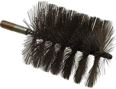 Value Collection - 4" Diam Helical Stainless Steel Tube Brush - 0.016" Filament Diam, 4-1/4" Brush Length, 7-1/2" OAL, 1/2-12 Male Shank - Industrial Tool & Supply