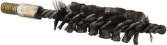 Value Collection - 1-1/4" Diam Helical Steel Tube Brush - Single Spiral, 0.012" Filament Diam, 4" Brush Length, 7" OAL, 1/2-12 Male Shank - Industrial Tool & Supply