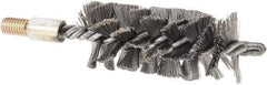Value Collection - 1-3/4" Diam Helical Steel Tube Brush - Single Spiral, 0.012" Filament Diam, 4" Brush Length, 7" OAL, 1/2-12 Male Shank - Industrial Tool & Supply