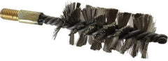 Value Collection - 1-3/4" Diam Helical Stainless Steel Tube Brush - Single Spiral, 0.012" Filament Diam, 4" Brush Length, 7" OAL, 1/2-12 Male Shank - Industrial Tool & Supply