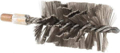 Value Collection - 2-1/2" Diam Helical Stainless Steel Tube Brush - Single Spiral, 0.012" Filament Diam, 4" Brush Length, 7" OAL, 1/2-12 Male Shank - Industrial Tool & Supply