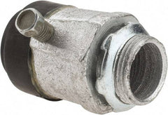 Cooper Crouse-Hinds - 3/4" Trade, Malleable Iron Set Screw Straight Rigid/Intermediate (IMC) Conduit Connector - Noninsulated - Industrial Tool & Supply