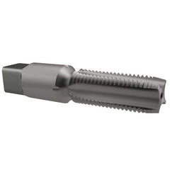 Interstate - 1/4-18 NPS Thread, 4 Flute Standard Pipe Tap - 2-7/16" OAL, 1-1/16" Thread Length, 9/16" Shank Diam, Bright Finish, High Speed Steel - Exact Industrial Supply