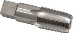 Interstate - 3/4-14 NPTF Thread, 5 Flute Standard Pipe Tap - 3-1/4" OAL, 1-3/8" Thread Length, 29/32" Shank Diam, Bright Finish, High Speed Steel - Exact Industrial Supply