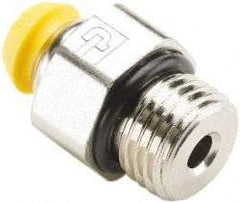 Parker - 10mm Outside Diam, 1/2-14 BSPP, Nickel Plated Brass Push-to-Connect Tube Male Connector - 300 Max psi, Tube to Male BSPP Connection, Nitrile O-Ring - Industrial Tool & Supply