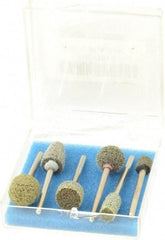 Grier Abrasives - 6 Piece Aluminum Oxide Silicon Carbide Unitized Abrasive Point Set - Includes Shapes B121, B52, B90, W160, W163 & W183 - Industrial Tool & Supply