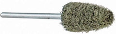 Grier Abrasives - 3/8" Head Diam x 3/4" Thickness, B52, Pointed End, Aluminum Oxide Mounted Point - Green-Gray, Medium Grade, 23,000 RPM - Industrial Tool & Supply