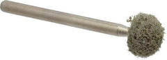 Grier Abrasives - 3/8" Head Diam x 3/8" Thickness, B122, Ball End, Aluminum Oxide Mounted Point - Green-Gray, Fine Grade, 61,650 RPM - Industrial Tool & Supply