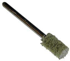Grier Abrasives - 3/8" Head Diam x 1/2" Thickness, W176, Cylinder End, Aluminum Oxide Mounted Point - Green-Gray, Medium Grade, 33,750 RPM - Industrial Tool & Supply