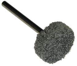 Grier Abrasives - 1" Head Diam x 3/4" Thickness, W219, Cylinder End, Aluminum Oxide Mounted Point - Green-Gray, Fine Grade, 35,100 RPM - Industrial Tool & Supply