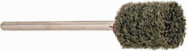 Grier Abrasives - 3/8" Head Diam x 1/2" Thickness, W176, Cylinder End, Silicon Carbide Mounted Point - Green-Gray, Fine Grade, 33,750 RPM - Industrial Tool & Supply