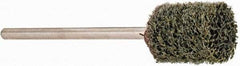 Grier Abrasives - 3/8" Head Diam x 1/2" Thickness, W176, Cylinder End, Silicon Carbide Mounted Point - Green-Gray, Fine Grade, 33,750 RPM - Industrial Tool & Supply