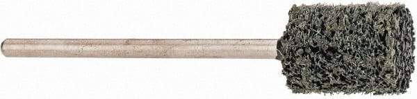 Grier Abrasives - 3/8" Head Diam x 1/2" Thickness, W176, Cylinder End, Silicon Carbide Mounted Point - Green-Gray, Fine Grade, 33,750 RPM - Industrial Tool & Supply