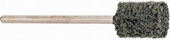Grier Abrasives - 3/8" Head Diam x 1/2" Thickness, W176, Cylinder End, Silicon Carbide Mounted Point - Green-Gray, Fine Grade, 33,750 RPM - Industrial Tool & Supply