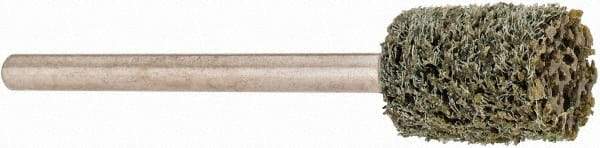 Grier Abrasives - 3/8" Head Diam x 1/2" Thickness, W176, Cylinder End, Aluminum Oxide Mounted Point - Green-Gray, Fine Grade, 45,370 RPM - Industrial Tool & Supply