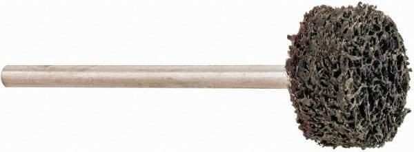 Grier Abrasives - 1/2" Head Diam x 1/4" Thickness, W183, Cylinder End, Silicon Carbide Mounted Point - Green-Gray, Fine Grade, 40,000 RPM - Industrial Tool & Supply