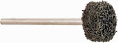 Grier Abrasives - 1/2" Head Diam x 1/4" Thickness, W183, Cylinder End, Silicon Carbide Mounted Point - Green-Gray, Fine Grade, 40,000 RPM - Industrial Tool & Supply