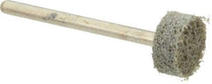 Grier Abrasives - 1/2" Head Diam x 1/4" Thickness, W183, Cylinder End, Aluminum Oxide Mounted Point - Green-Gray, Fine Grade, 51,750 RPM - Industrial Tool & Supply