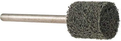 Grier Abrasives - 1/2" Head Diam x 1/2" Thickness, W185, Cylinder End, Silicon Carbide Mounted Point - Green-Gray, Fine Grade, 34,500 RPM - Industrial Tool & Supply