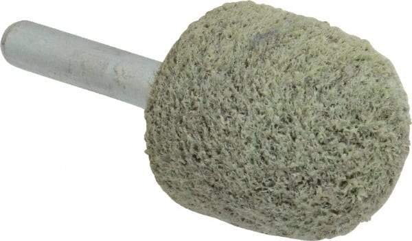Standard Abrasives - 1" Head Diam x 1" Thickness, A21, Ball Nose End, Aluminum Oxide Mounted Point - Blue, 34,500 RPM - Industrial Tool & Supply