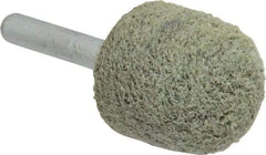 Standard Abrasives - 1" Head Diam x 1" Thickness, A21, Ball Nose End, Aluminum Oxide Mounted Point - Red, 34,500 RPM - Industrial Tool & Supply