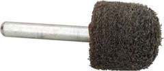 Grier Abrasives - 1" Head Diam x 1" Thickness, A21, Ball Nose End, Silicon Carbide Mounted Point - Green-Gray, Fine Grade, 34,500 RPM - Industrial Tool & Supply