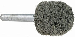 Grier Abrasives - 1" Head Diam x 1" Thickness, A21, Ball Nose End, Silicon Carbide Mounted Point - Green-Gray, Fine Grade, 34,500 RPM - Industrial Tool & Supply