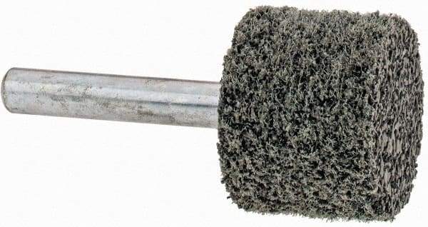 Grier Abrasives - 1" Head Diam x 3/4" Thickness, W219, Cylinder End, Silicon Carbide Mounted Point - Green-Gray, Fine Grade, 35,100 RPM - Industrial Tool & Supply