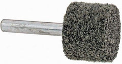Grier Abrasives - 1" Head Diam x 3/4" Thickness, W219, Cylinder End, Silicon Carbide Mounted Point - Green-Gray, Fine Grade, 35,100 RPM - Industrial Tool & Supply