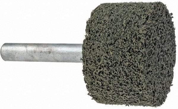 Grier Abrasives - 1-1/4" Head Diam x 3/4" Thickness, W228, Cylinder End, Silicon Carbide Mounted Point - Green-Gray, Fine Grade, 30,520 RPM - Industrial Tool & Supply