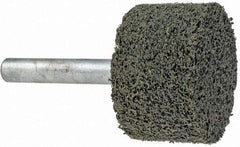 Grier Abrasives - 1-1/4" Head Diam x 3/4" Thickness, W228, Cylinder End, Silicon Carbide Mounted Point - Green-Gray, Fine Grade, 30,520 RPM - Industrial Tool & Supply