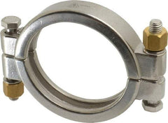 VNE - 3", Clamp Style, Sanitary Stainless Steel Pipe High Pressure Clamp - Grade 304 - Industrial Tool & Supply