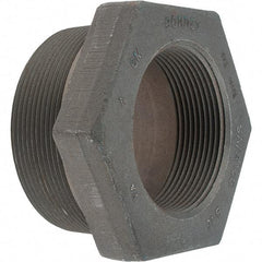 Made in USA - Size 4 x 3", Class 3,000, Forged Carbon Steel Black Pipe Hex Bushing - 3,000 psi, Threaded End Connection - Industrial Tool & Supply