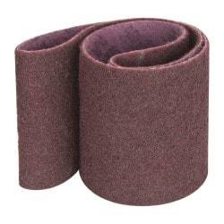 3M - 6" Wide x 48" OAL, Aluminum Oxide Abrasive Belt - Aluminum Oxide, Medium, Coated, Series SC-BL - Industrial Tool & Supply