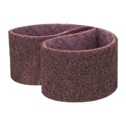3M - 2" Wide x 18-15/16" OAL, Aluminum Oxide Abrasive Belt - Aluminum Oxide, Medium, Nonwoven, Series SC-BL - Industrial Tool & Supply