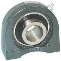 Browning - 1-3/16" ID, 4" OAL x 3-3/8" OAH Tapped Base - 2,567 Lb Static Cap, 4,381 Lb Dyn Cap, 3" Btw Mnt Hole Ctrs, 1-11/16" Base-to-Ctr Ht, Cast Iron - Industrial Tool & Supply
