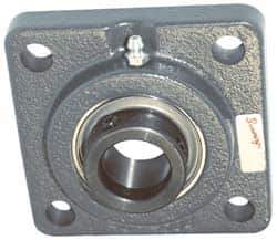 Browning - 1-3/16" ID, 4-1/4" OAL x 4-1/4" OAH 4-Bolt Flange - 2,567 Lb Static Cap, 4,381 Lb Dyn Cap, 3-1/4" Btw Mnt Hole Ctrs, Cast Iron - Industrial Tool & Supply