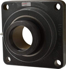 Browning - 2-7/16" ID, 6-7/8" OAL x 6-7/8" OAH 4-Bolt Flange - 8,150 Lb Static Cap, 11,789 Lb Dyn Cap, 5-5/8" Btw Mnt Hole Ctrs, Cast Iron - Industrial Tool & Supply