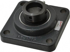 Browning - 1-3/16" ID, 4-1/4" OAL x 4-1/4" OAH 4-Bolt Flange - 2,567 Lb Static Cap, 4,381 Lb Dyn Cap, 3-1/4" Btw Mnt Hole Ctrs, Cast Iron - Industrial Tool & Supply